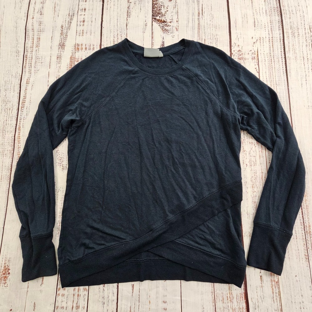 Athleta Blue Long Sleeve Lightweight Modal Spandex Sweater Women's XS